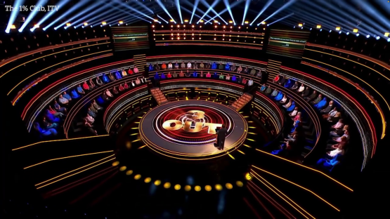 The 1% Club game show set.