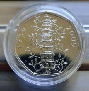 2009 Kew Gardens 50 pence coin.