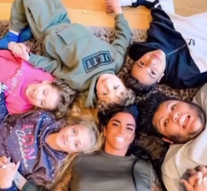 Katie Price with her children.