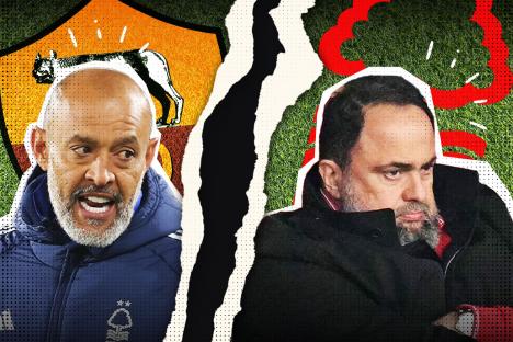 Roma want Nuno Espirito Santo to walk out on Nottingham Forest and believe tensions with owner Marinakis could tempt him