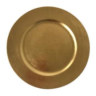 Gold charger plate.