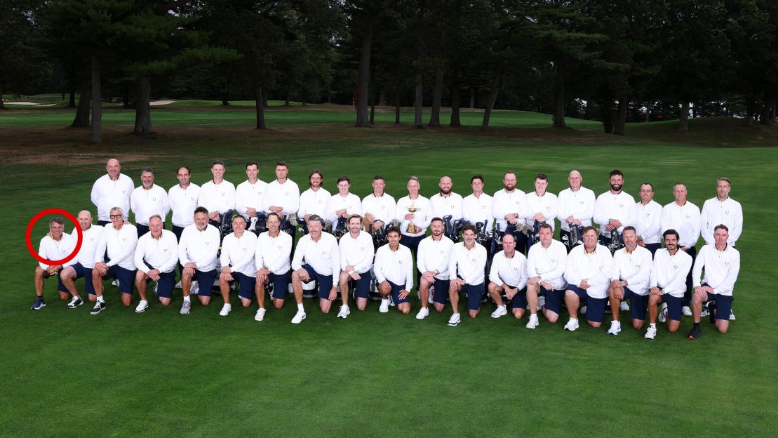 The Ryder Cup Team poses for a group picture.