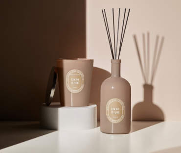 Ebony Flame candle and diffuser set.