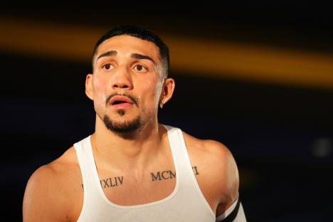 Teofimo Lopez at a public workout.