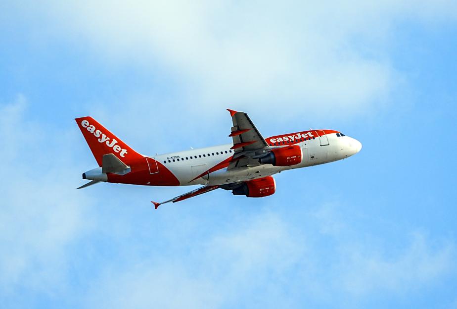 EasyJet plane taking off.