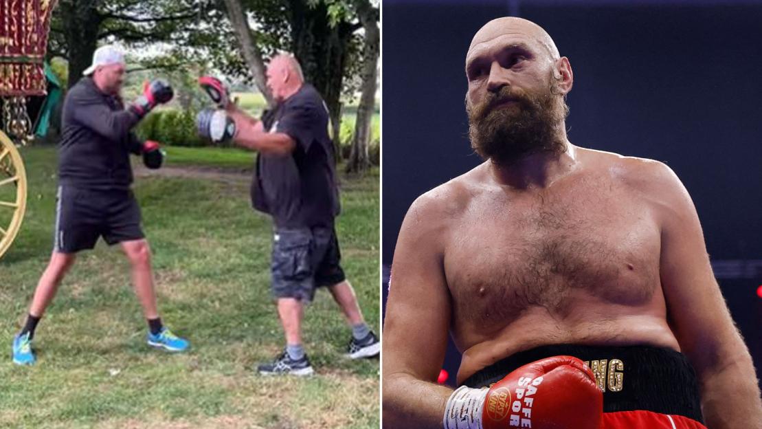 Tyson Fury has training reunion with dad John after brutally axing him for Usyk rematch as ‘biggest’ announcement teased