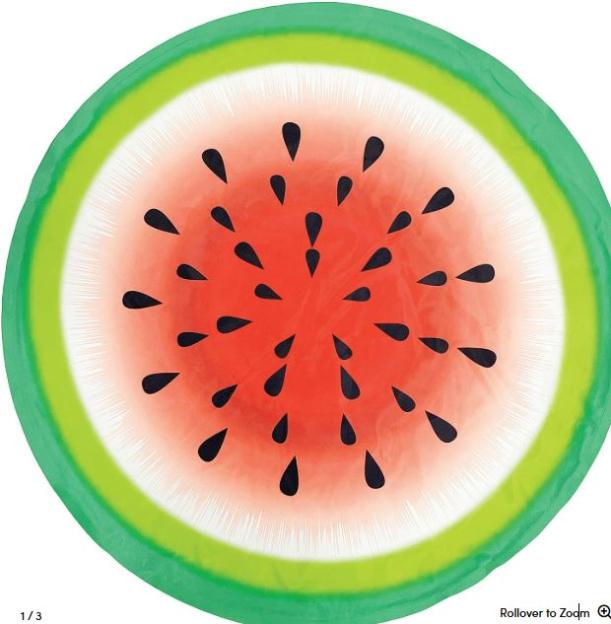 Watermelon-patterned pet cooling mat.