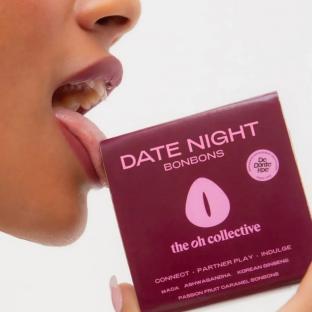 Person licking a box of