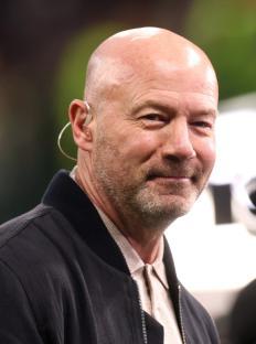 MILAN, ITALY - MAY 06: Amazon Prime pundit and former professional footballer, Alan Shearer looks on prior to the UEFA Champions League 2024/25 Semi Final Second Leg match between FC Internazionale Milano and FC Barcelona at Giuseppe Meazza Stadium on May 06, 2025 in Milan, Italy. (Photo by Carl Recine/Getty Images)