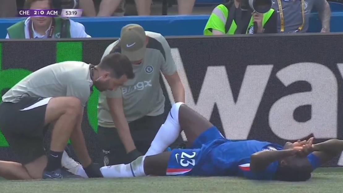 Chelsea handed injury scare as Trevoh Chalobah is forced off vs AC Milan just days after Levi Colwill blow