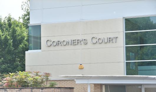 Coroner's Court building signage.