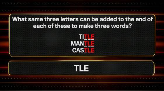 Word puzzle: What three letters complete
