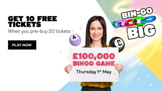 Play in Fabulous Bingo’s £100,000 Big Game with 10 free tickets