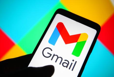 Gmail logo on a smartphone screen.