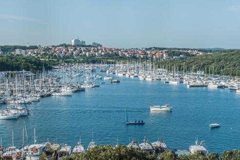 Pula Marina, Istrian Coast, Croatia: a harbor filled with boats and yachts.