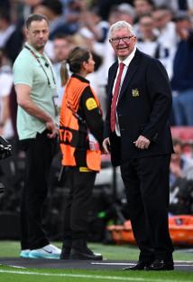 Sir Alex Ferguson at a soccer match.