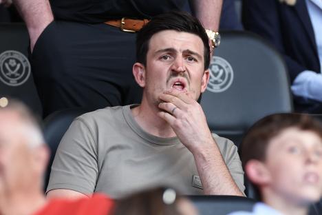 Harry Maguire of Manchester United at a match.