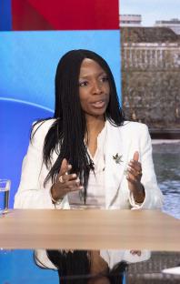 Sophie Chandauka, chairwoman of the Sentebale board, on Sky News.