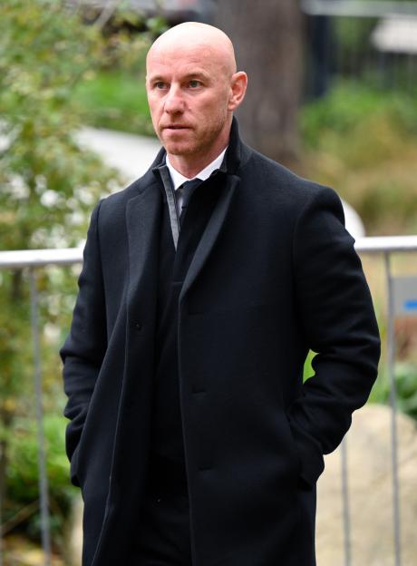Nicky Butt at Sir Bobby Charlton's funeral.
