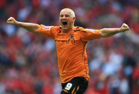 Dean Windass of Hull City celebrating a victory.