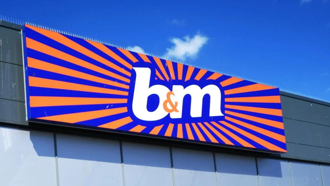 B&M Bargains store sign.