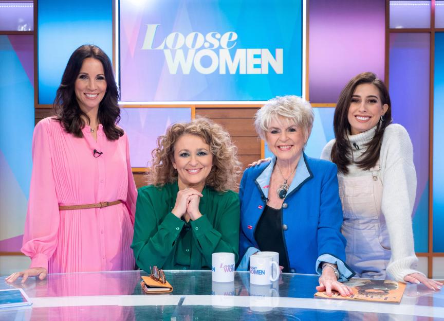 Four women on the set of Loose Women.