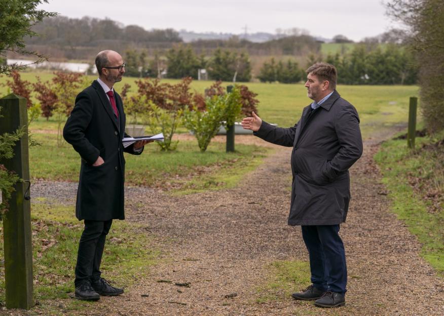 04.02.21 - The Rettendon murders (also known as the Range Rover murders or Essex murders) occurred on 6 December 1995 in the village of Rettendon in Essex, England, when three drug dealers were shot dead in a Range Rover down a small farm track. Oliver Harvey talking to David McKelvey at the scene in Essex.