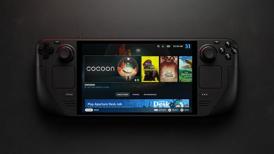 Steam Deck displaying game options.