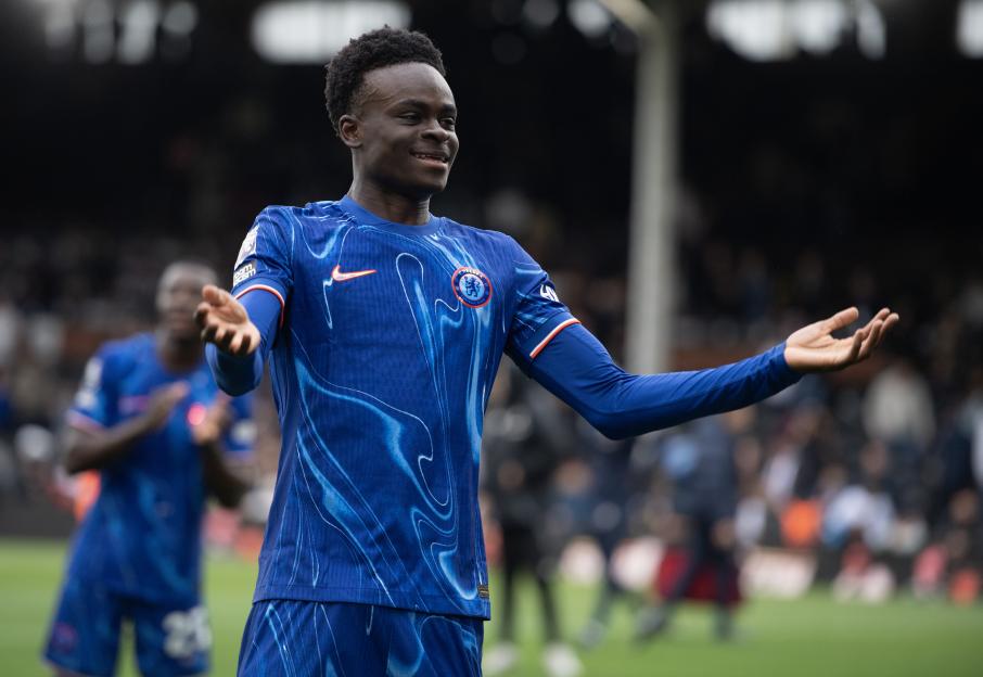 Tyrique George of Chelsea reacts during a Premier League match.