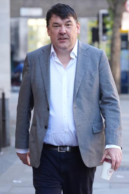 Graham Linehan arriving at court.