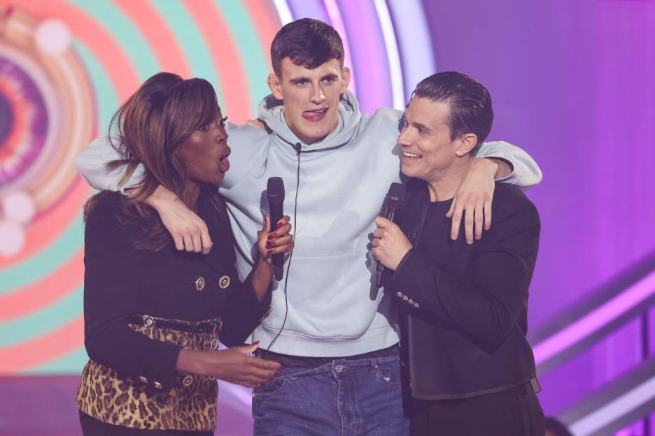 AJ Odudu, Cameron B, and Will Best on the Big Brother TV show.