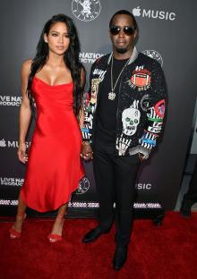 Cassie and Sean Combs at a film premiere.