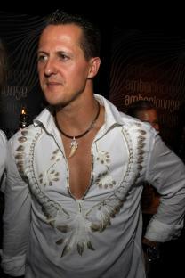 Michael Schumacher at an Amber Lounge F1 after party.