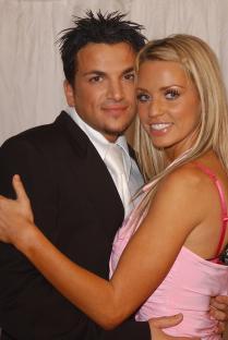 Peter Andre and Jordan at the filming of Hell's Kitchen.