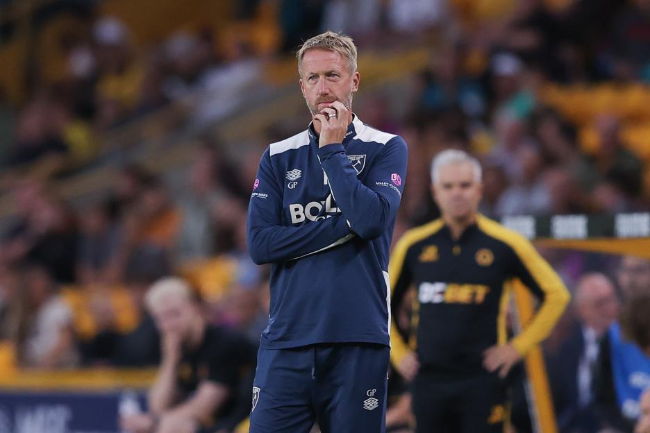 Graham Potter, head coach of West Ham United, at a match.
