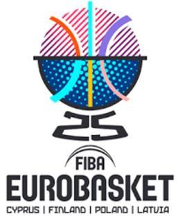 EuroBasket 2025 logo: stylized basketball with