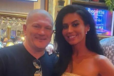 Ricky Hatton shows off dramatic new look as boxing legend poses with stunning Sky Sports walk-on girl