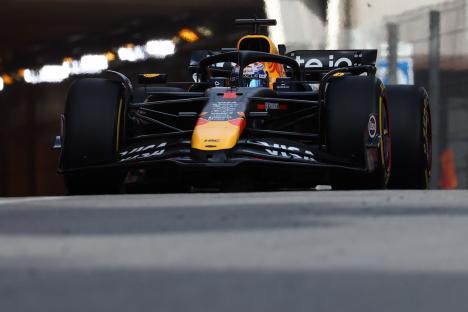 Max Verstappen driving a Red Bull Racing Formula One car.