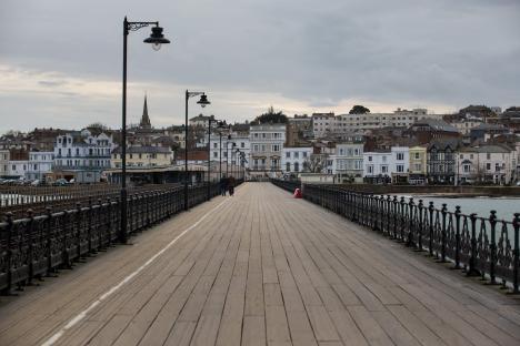 Ryde pier with a view of the town.