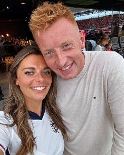 Will Still and his girlfriend at a soccer match.