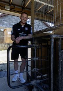 Patrick Harding, chairman of Hassocks Football Club, managing parking and turnstiles.