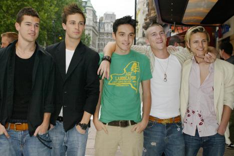Boy band V at the European premiere of The Day After Tomorrow.