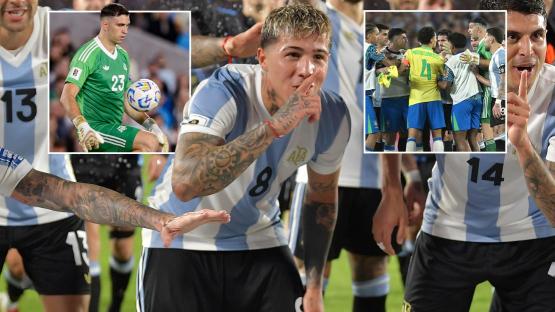 Argentina HUMILIATE Brazil 4-1 with Emi Martinez even doing keepy ups in his own box in fiery World Cup qualifier