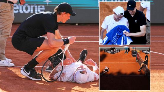 Jannik Sinner shows true colours with response to opponent Jesper De Jong’s nasty fall