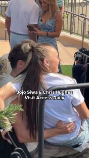 Jojo Siwa and Chris Hughes visiting Access Daily.