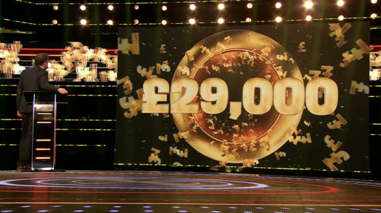 Screenshot of a game show displaying a prize of £29,000.