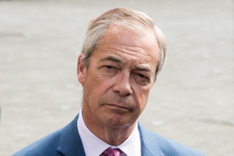 Headshot of Nigel Farage.