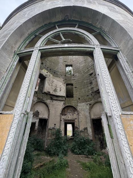 Ruined interior of Dalquharran Castle.