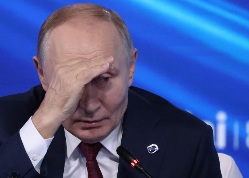 Russian President Vladimir Putin speaks during an annual plenary session of the Valdai Discussion Club.