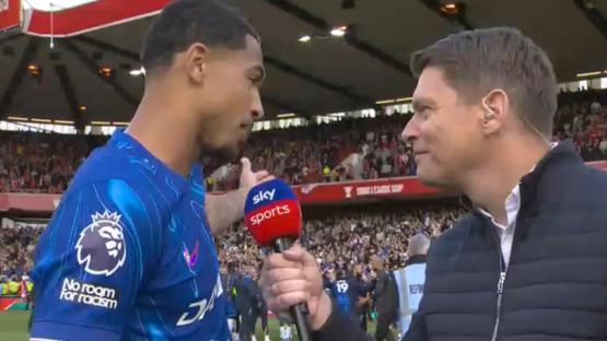 Levi Colwill SWEARS in live Sky Sports interview as Chelsea ace hits out at pundits after Champions League qualification